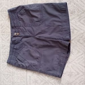 Eddie Bauer hiking pants size 6 100% cotton green grey